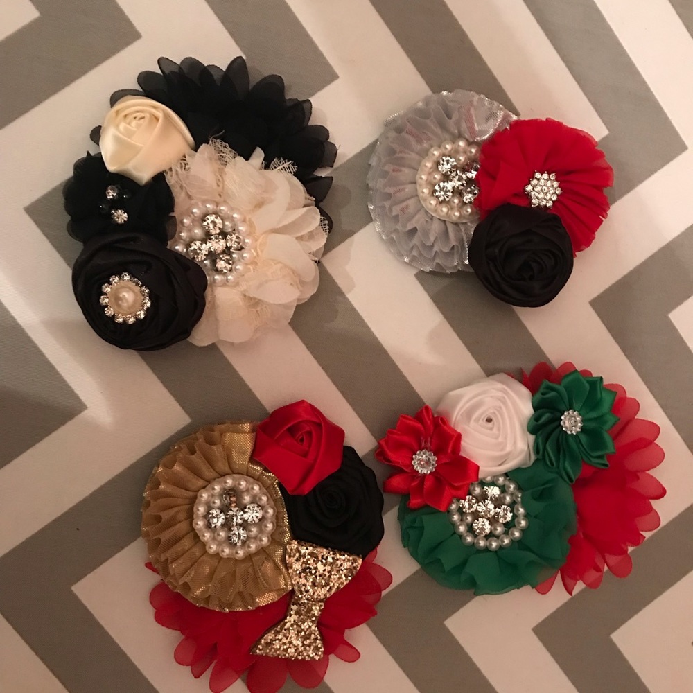 Set of Large Boutique Hair Clips- New